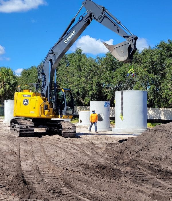Civil site development construction project