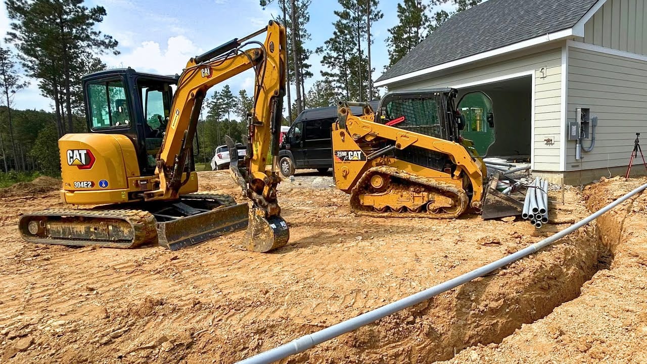 Underground utility construction site work